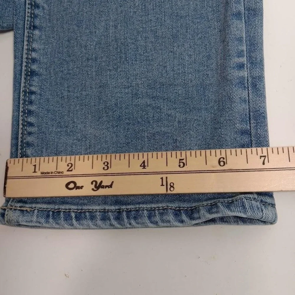 Hudson Jeans Womens 6 Blue Denim Straight Leg High Rise Double Button‎ Classic